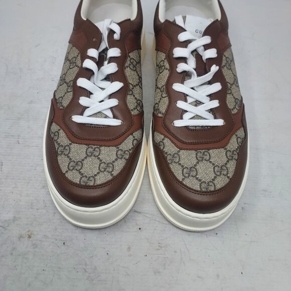 Gucci Brown Logo GG Supreme Low Top Mens Sneaker - Picture 7 of 11